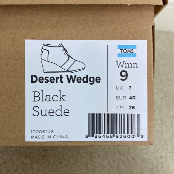 TOMS - Desert Wedge - Sz 9 - Picture 8 of 8